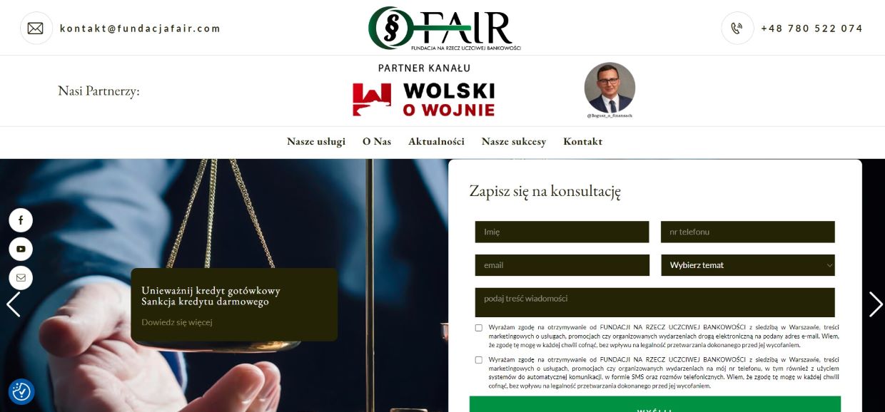 Fundacjafair.com – Strona internetowa